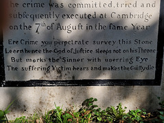 godmanchester church, hunts  c19 gravestone of murdered mary ann weems +1819 (8)