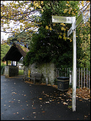 lychgate and signpost