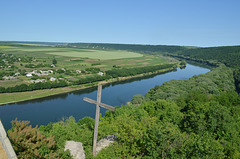 Moldova, The Dniester River from the Tower "The Candle of Gratitude"