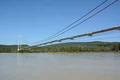 Alaska, The  Right Arm of the Tanana River and Alyeska Pipeline Bridge