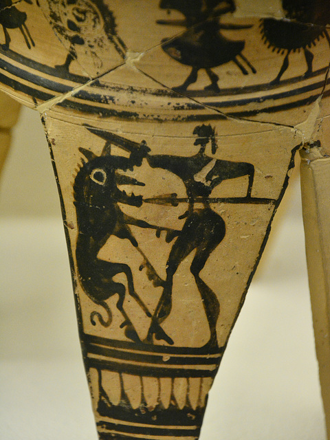 Athens 2020 – Kerameikos Archaeological Museum – Warrior wrestling with a lion