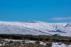 Snow covered moors to Kinder Scout