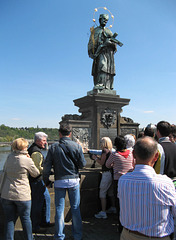 St. Nepomuk on the Charles Bridge in Prague