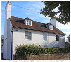 Milton Cottage, 44 Church Street, Uckfield, East Sussex, from south-west 22 10 2023
