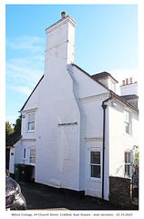 Milton Cottage, 44 Church Street, Uckfield, East Sussex, from west 22 10 2023