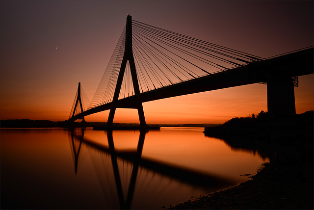 Ponte Internacional do Guadiana, sunset