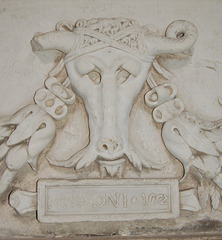 Detail of monument, Wing Church, Buckinghamshire