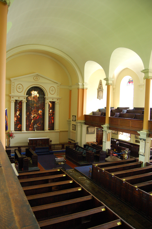 View from the gallery of West Front, St Paul's Church, St Paul's Square, Birmingham, West Midlands