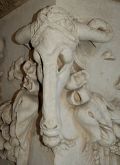 Detail of monument, Wing Church, Buckinghamshire