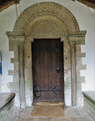 peakirk church, hunts (8) c12 doorway