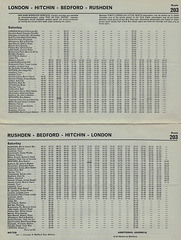Birch Bros 203 timetable - 14 Oct 1968