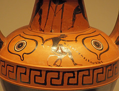 Detail of an Amphora with Boxers in the Getty Villa, June 2016
