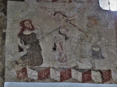 peakirk church, hunts (10) c14 passion wall paintings
