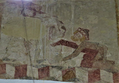 peakirk church, hunts (11) c14 passion wall paintings