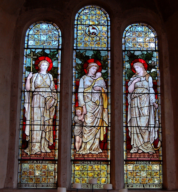 Faith Hope and Charity Window, Little Missenden Church, Buckinghamshire