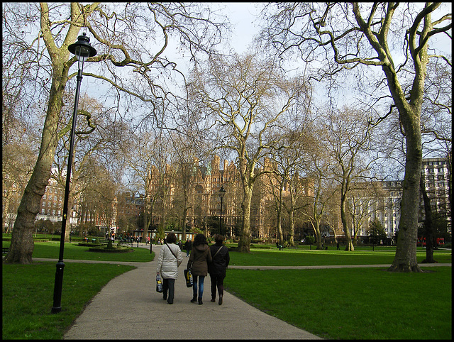a walk in Russell Square