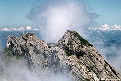 Pilatus Kulm mit Bergstation und Esel (2118,7 m ü. M.), Schweiz