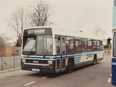 Cambus Limited 312 (F171 SMT) in Newmarket bus station – Nov 1992 (183-04)
