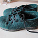 green felted shoes