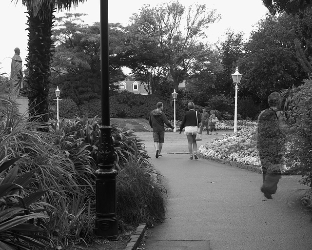 People strolling in the Howard Davis Gardens