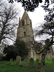 barnack church, hunts  (1) mid c10 saxon tower, early c13 spire