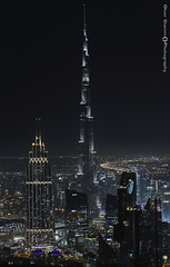 View on Burj Khalifa at night