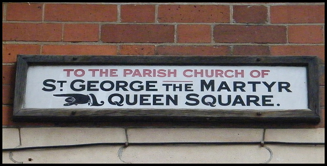 St George the Martyr street sign