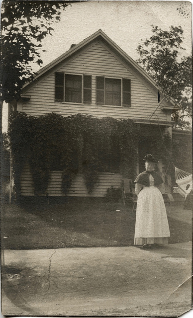 Aunt Jennie In Front of Her House