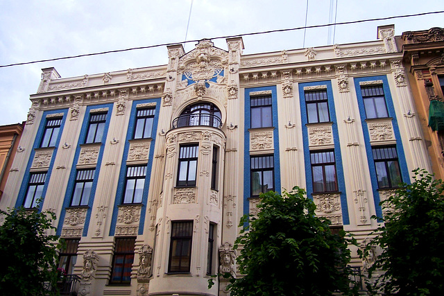 LV - Riga - Art Noveau building at Alberta Iela