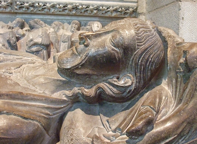 Detail of the Sepulchral Monument of Urmengol VII, Count of Urgell in the Cloisters, June 2011