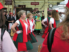 Dancing at Keighley Station