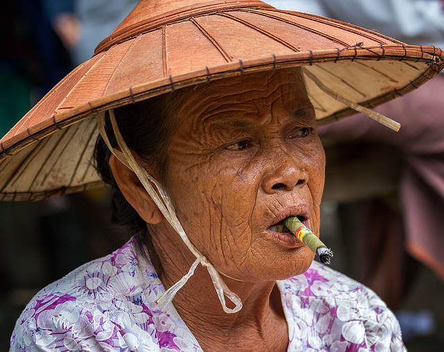 Marktfrau in Myanmar