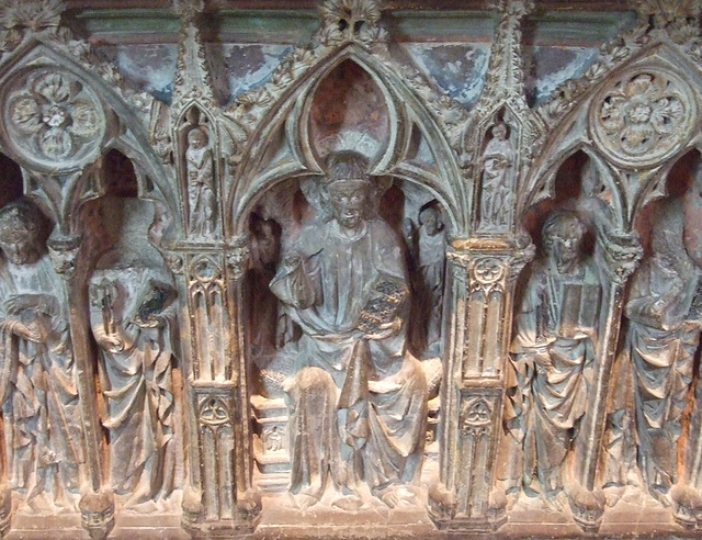 Detail of the Sepulchral Monument of Urmengol VII, Count of Urgell in the Cloisters, June 2011