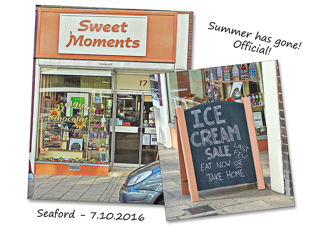 End of summer ice-cream sale - Seaford - 7.10.2016