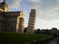 Pisa Cathedral and its leaning belfry.
