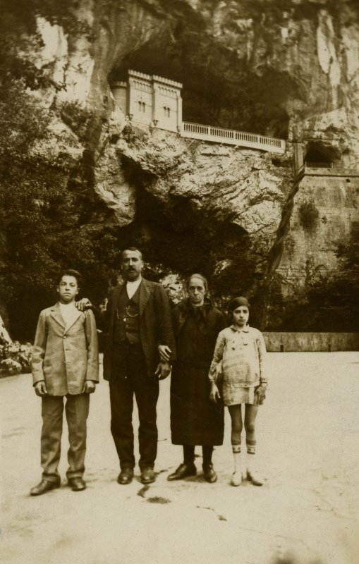 Family at Our Lady of Covadonga Shrine, Covadonga, Spain, 1929
