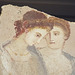Detail of a Roman Wall Painting Fragment with Two Women in the Getty Villa, June 2016