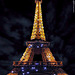 The Eiffel Tower at night from Paris