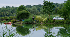 partie de pêche dans l'étang Closure - Lapeyrouse - Ain