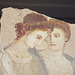 Detail of a Roman Wall Painting Fragment with Two Women in the Getty Villa, June 2016