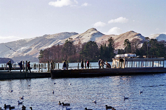 Landing Stages near the Boat House on Derwent Water (Scan from Feb 1996)
