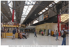 Marylebone Station London - the concourse with ticket office etc - 25 9 2023