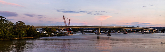 The new bridge at sunset