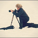 Photographer in the snow.