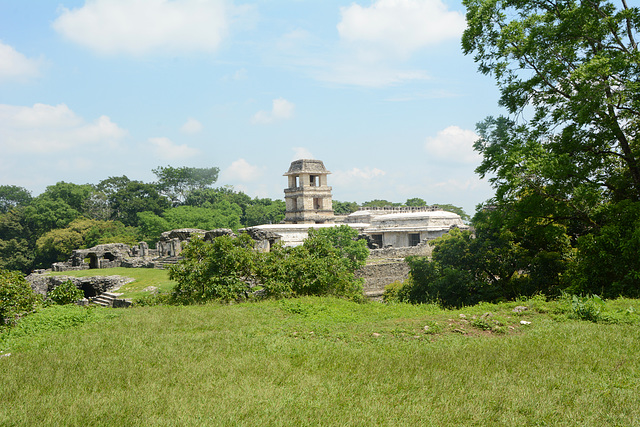Mexico, Palenque, The Palace from the South-East