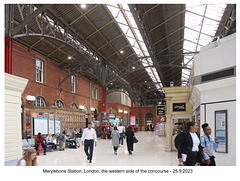 Marylebone Station, London, the western side of the concourse - 25 9 2023