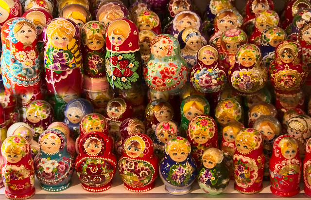 Hungarian Dolls in Budapest Market