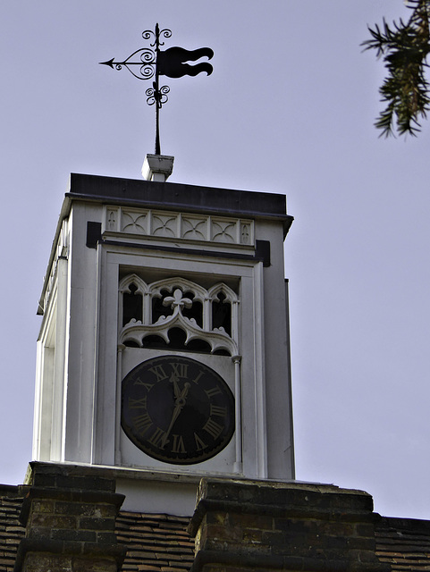 Wind vane and clock Farnham Castle Gatehouse