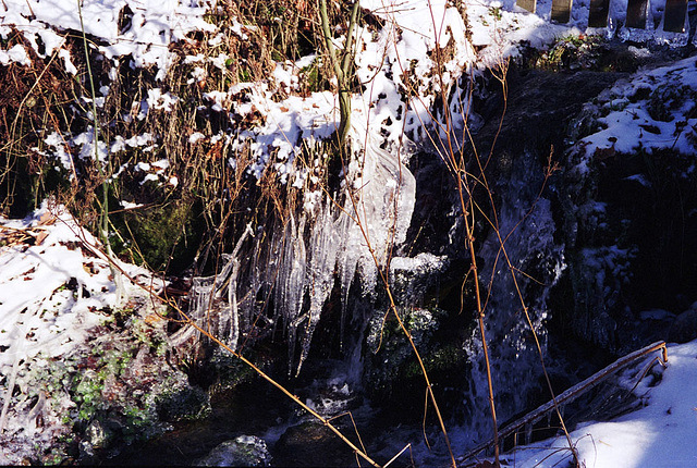 Icicles at The Ings (Scan from Feb 1996)