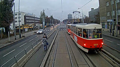 Webcam: Praag, rijdende tram